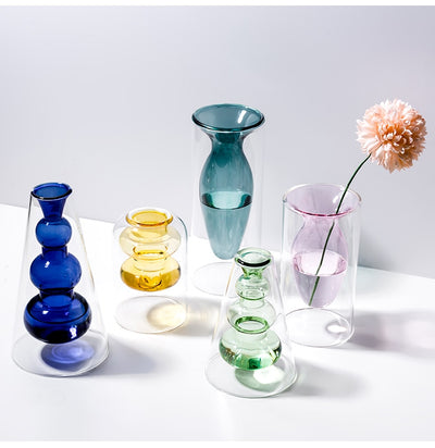 home decoration glass vase for flowers decorative vases