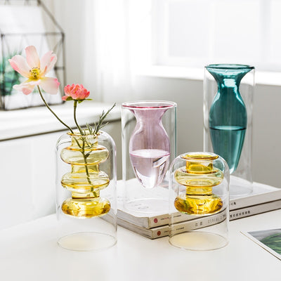 home decoration glass vase for flowers decorative vases