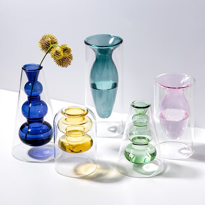 home decoration glass vase for flowers decorative vases