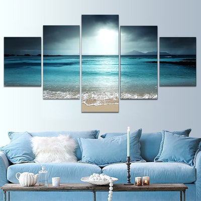 Sunset Beach Canvas Painting Wall Art Home Decor Modern