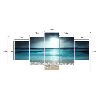 Sunset Beach Canvas Painting Wall Art Home Decor Modern