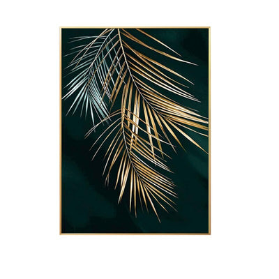 Golden Plant Leaves Photo Poster Decorative Poster Home Living Room Decorations