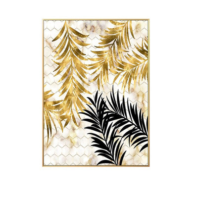 Golden Plant Leaves Photo Poster Decorative Poster Home Living Room Decorations