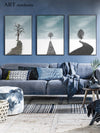 ARTRESIDENCE Modern art horizon tree view poster oil painting canvas painting mural living room bedroom decorator