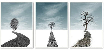 ARTRESIDENCE Modern art horizon tree view poster oil painting canvas painting mural living room bedroom decorator